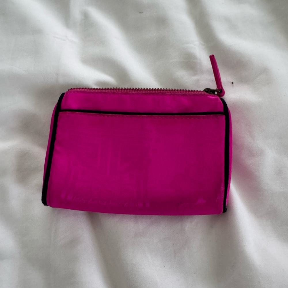Shanghai Tang Pink Leather Wallet Minimalist Design